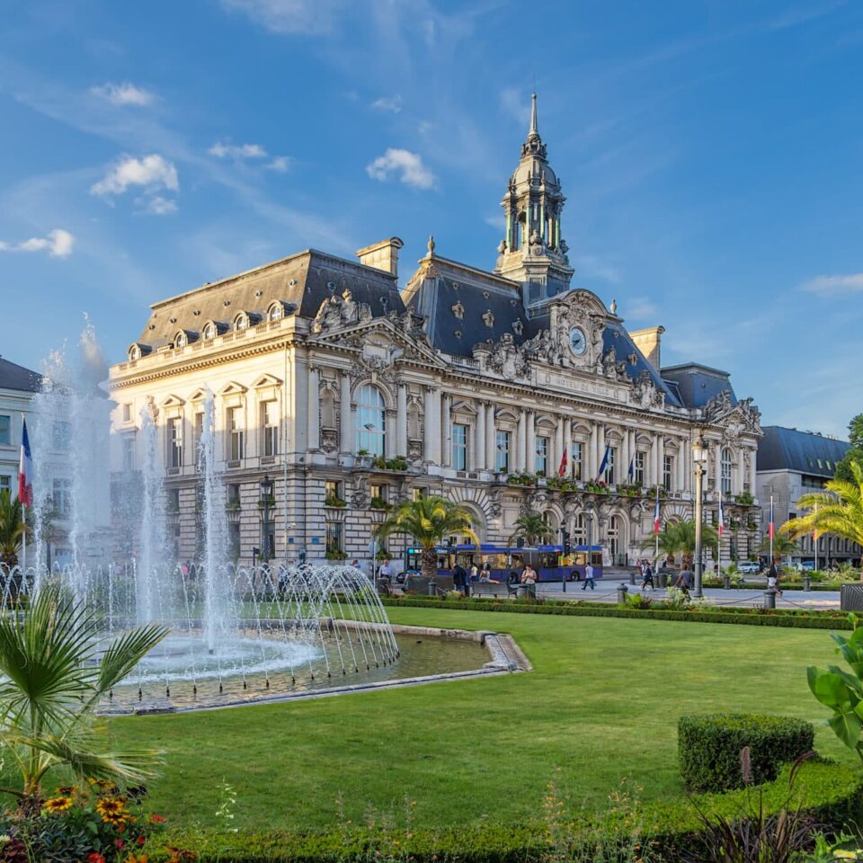 Tours, France. City Hall at Jean Jaures Square